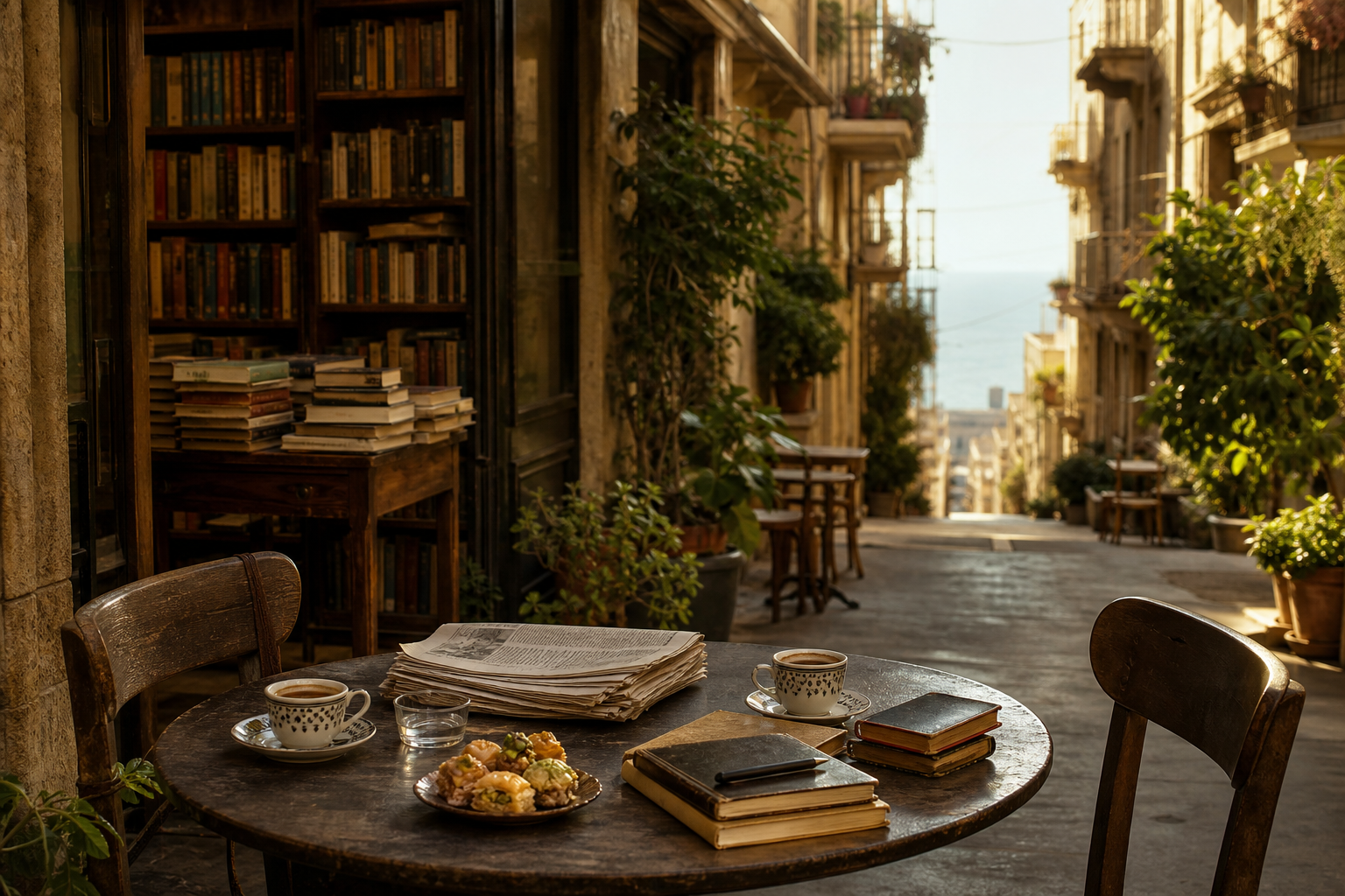 Beirut books and cafe scene
